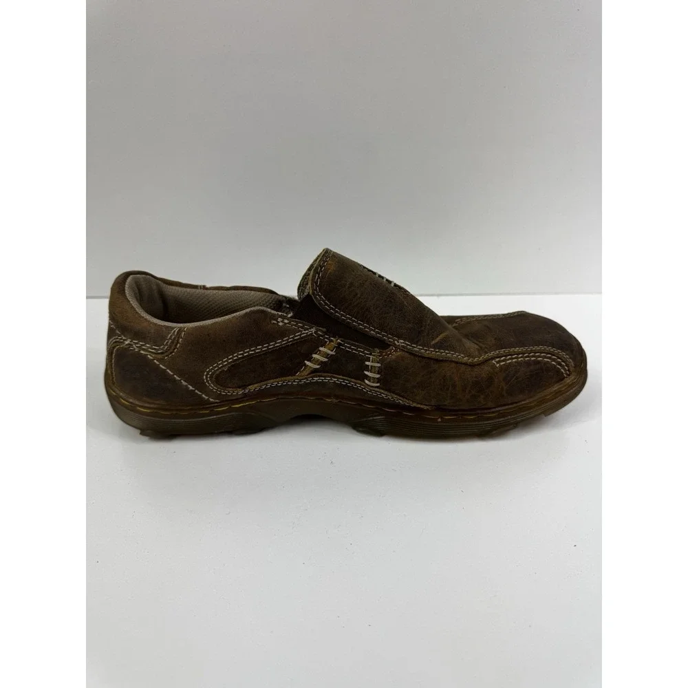 Dr Martens Lance Brown Leather Slip On Loafer Shoes Men's Size 9 Casual